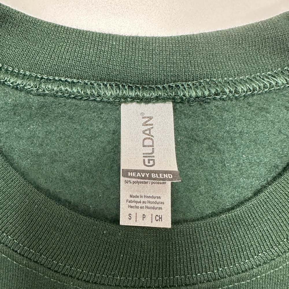 Capricorn Varsity graphic evergreen crew neck fleece womens sweatshirt Small - Picture 2 of 9